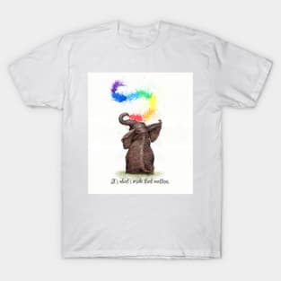 Happy baby elephant in watercolor T-Shirt